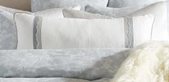 White Banded Bolster Pillow