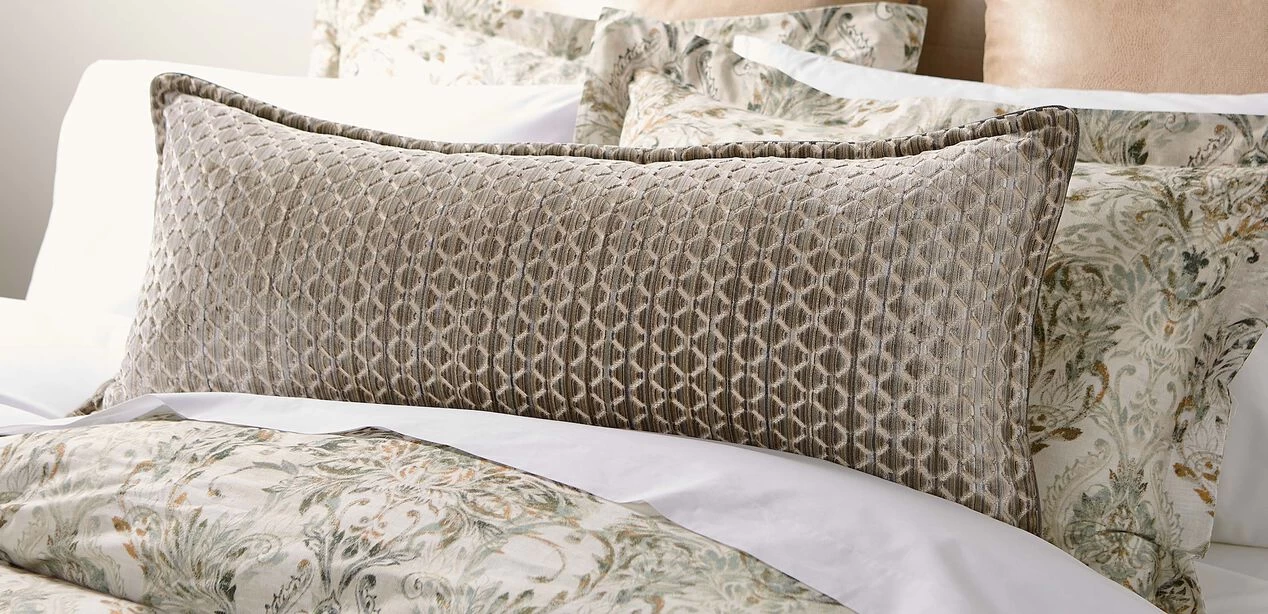 Travale Cut Velvet Bolster Pillow