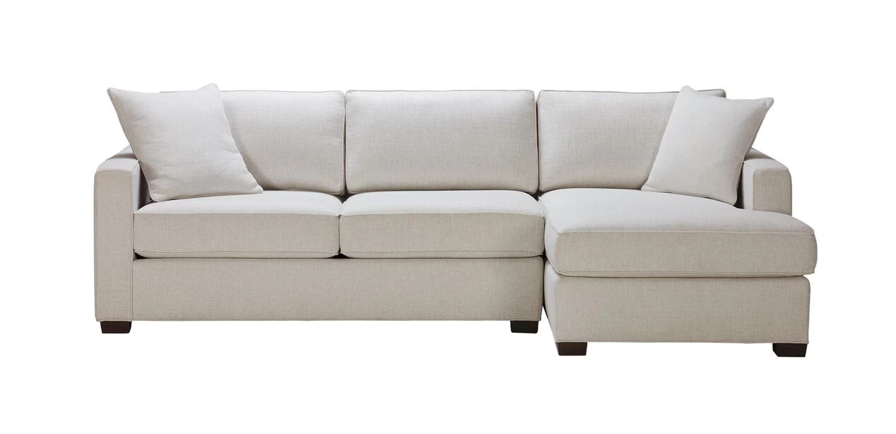 Spencer Track-Arm Two-Piece Sectional With Chaise