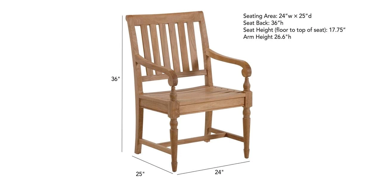 Millbrook Wood-Seat Armchair - Image 2