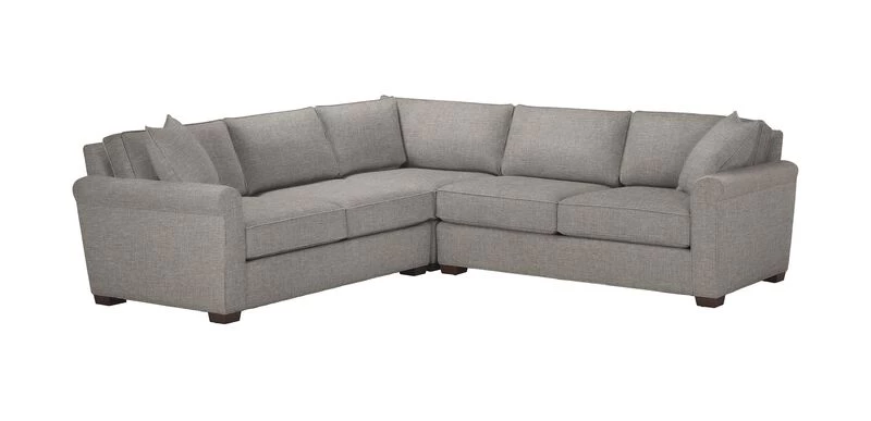 Spencer Roll-Arm 3-Piece Sectional, Quick Ship
