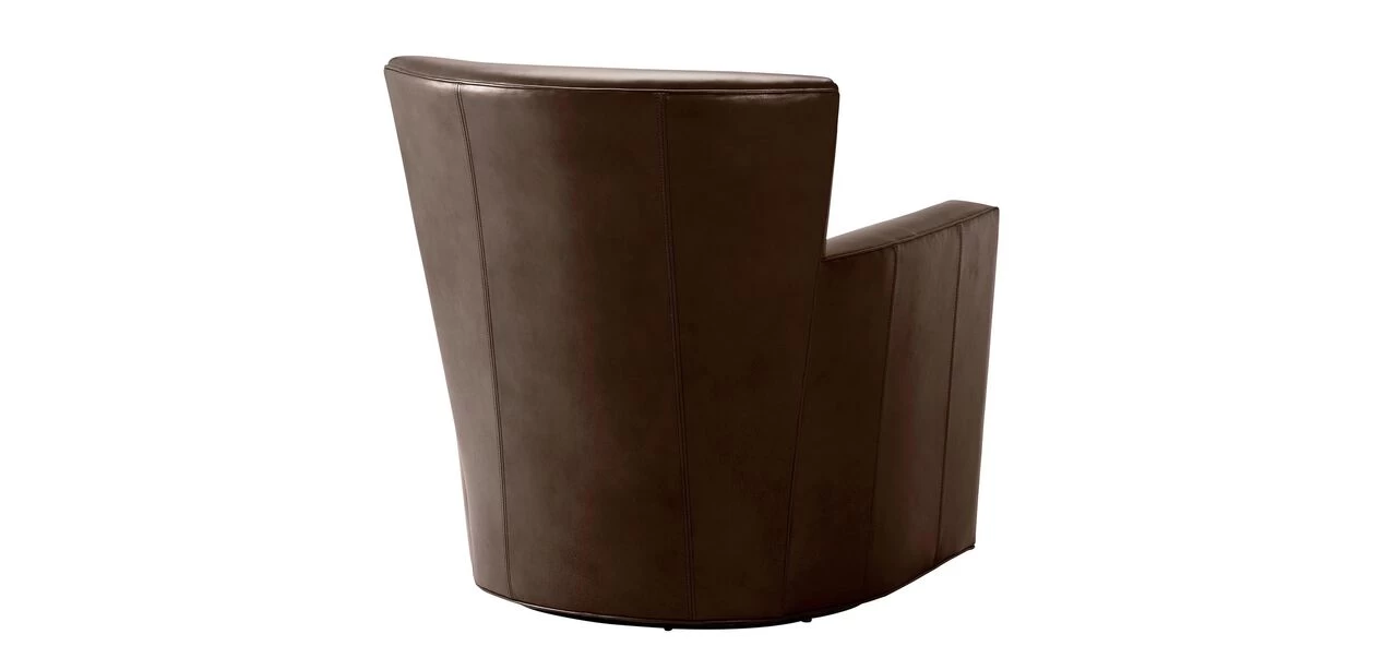 Turner Leather Swivel Chair, Quick Ship - Image 5