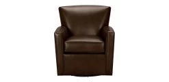 Turner Leather Swivel Chair, Quick Ship