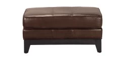 Arcata Leather Ottoman, Quick Ship
