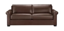 Spencer Roll-Arm Leather Sofa, Quick Ship