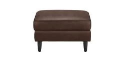 Marcus Leather Ottoman, Quick Ship