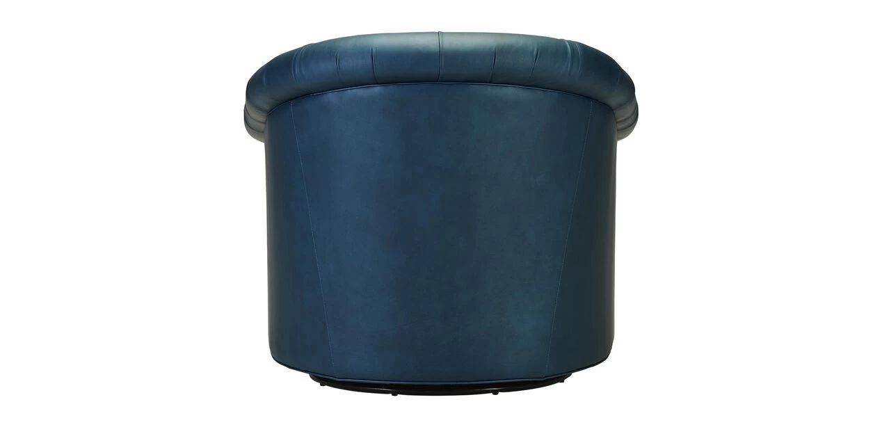 Clyde Leather Swivel Chair - Image 4