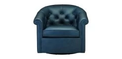 Clyde Leather Swivel Chair