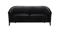 Nathalie Leather Barrel-Back Sofa