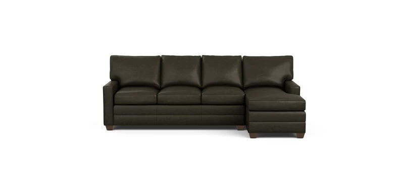 Bennett Track-Arm Two-Piece Leather Sectional