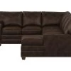 Bennett Track-Arm Leather Four-Piece Sectional With Chaise