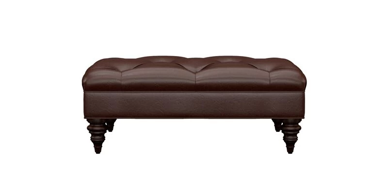 Anton Tall Leather Ottoman