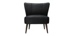 Saasha Curved-Back Leather Chair
