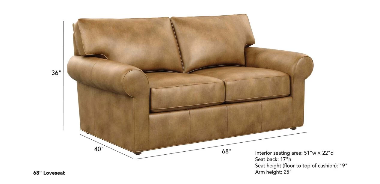 Retreat Roll-Arm Leather Sofa - Image 2
