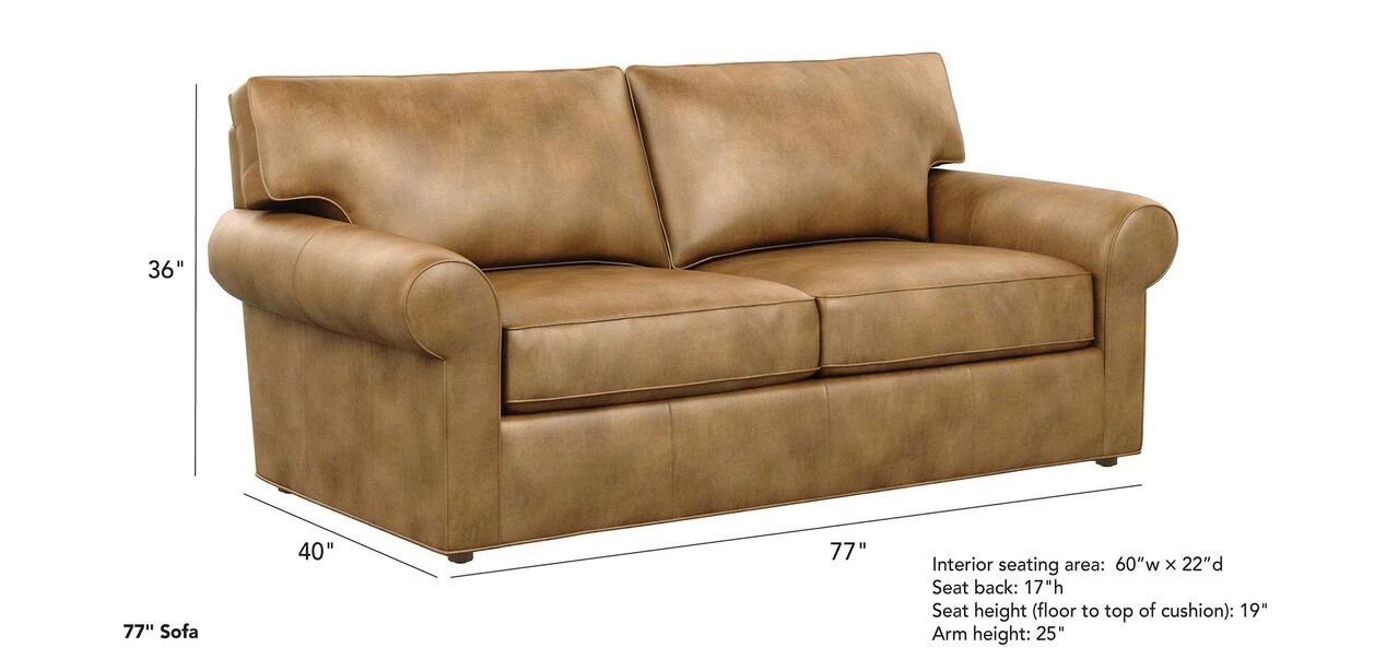 Retreat Roll-Arm Leather Sofa - Image 3