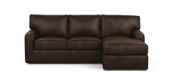 Retreat Track-Arm Leather Two-Piece Sectional With Chaise