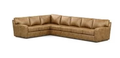 Retreat Track-Arm Leather Four-Piece Grand Sectional