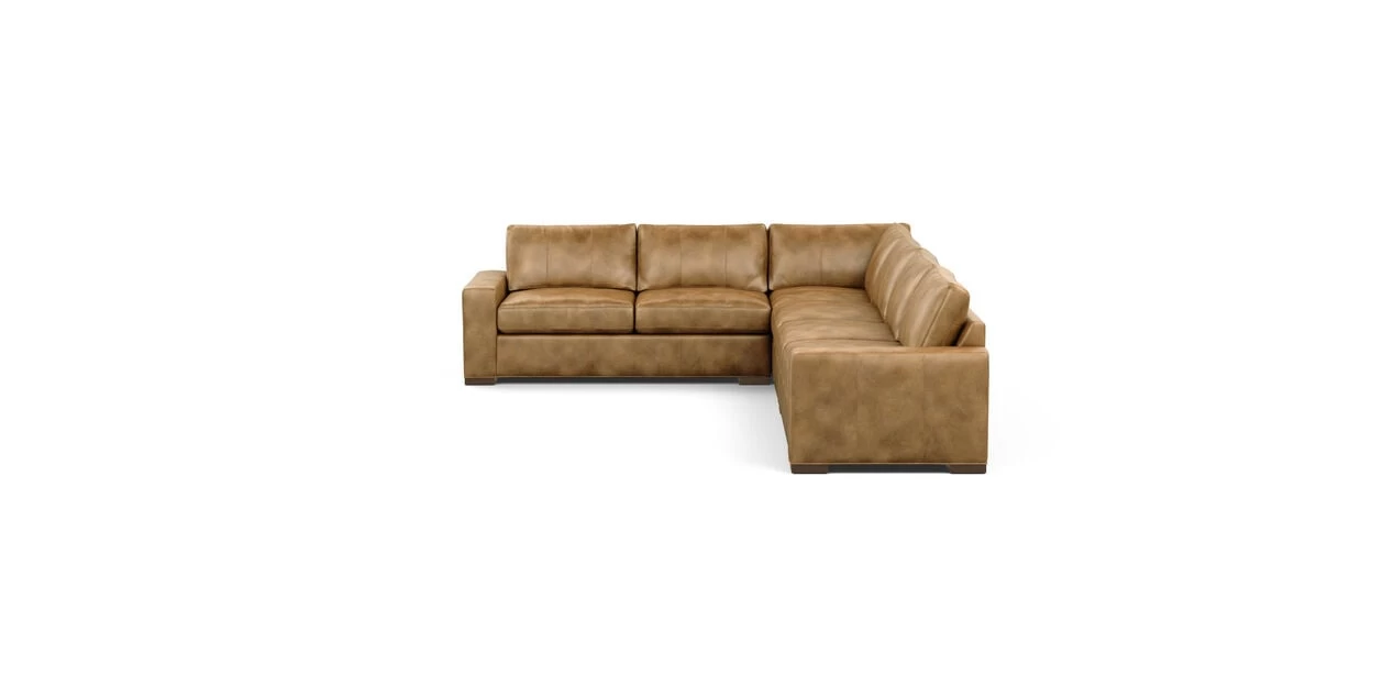Conway Four-Piece Leather Sectional