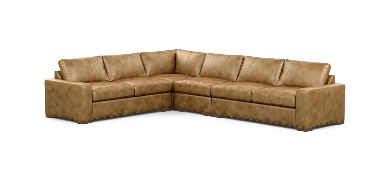 Conway Four-Piece Leather Sectional - Image 2
