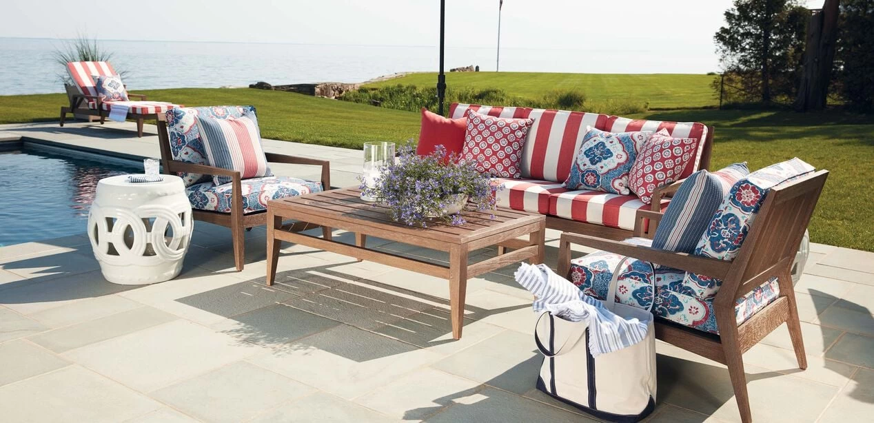 Brighton Poppy Fabric By The Yard - Image 2