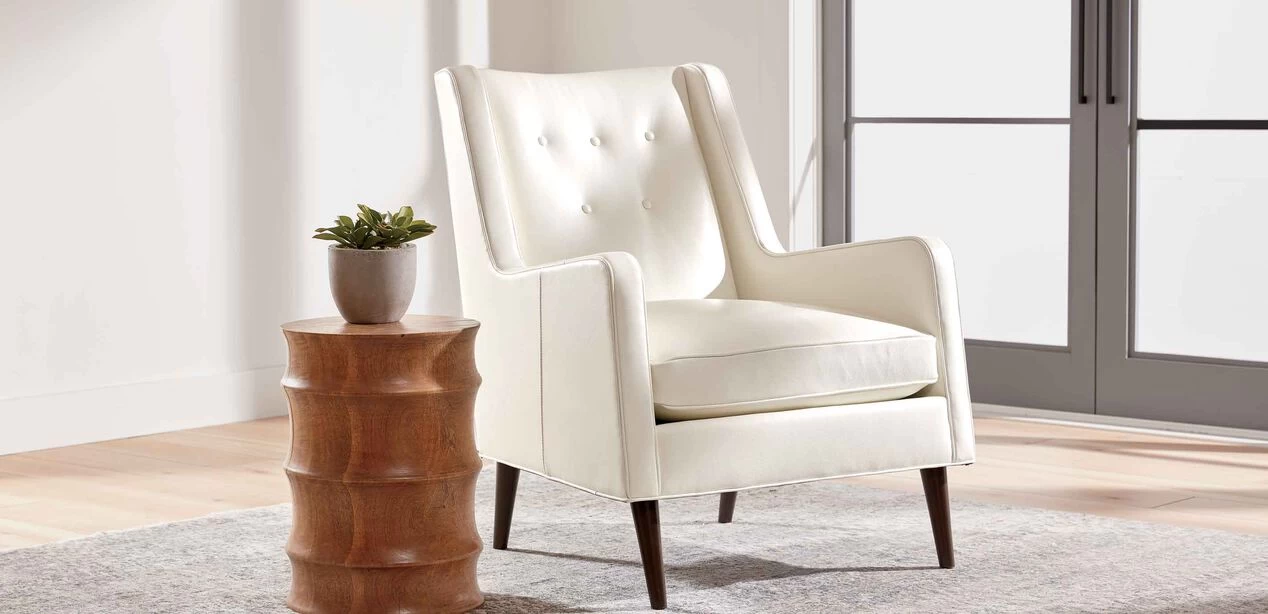 Ivery Leather Wing Chair - Image 12